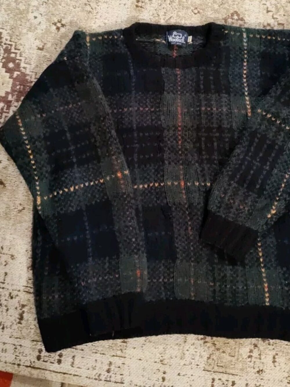 Vintage Woolrich Wool Plaid Tartan Sweater